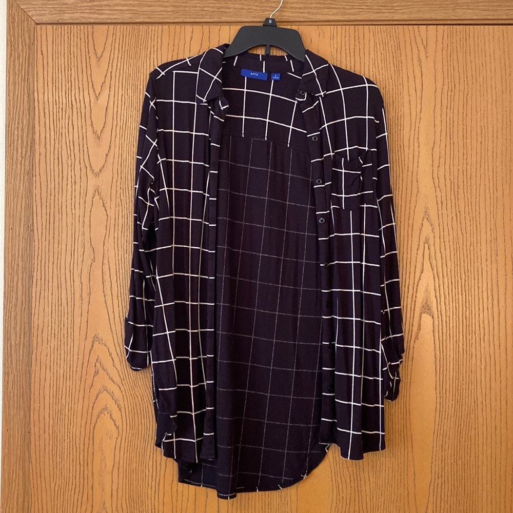 Formal black and white button down